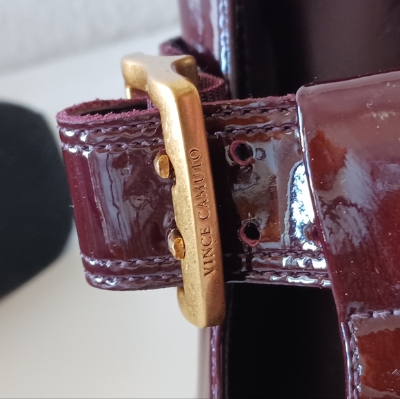 Vince Camuto Elegant Burgundy Marocean Platform Loafers Mary Jane size 7.5 - Picture 15 of 16